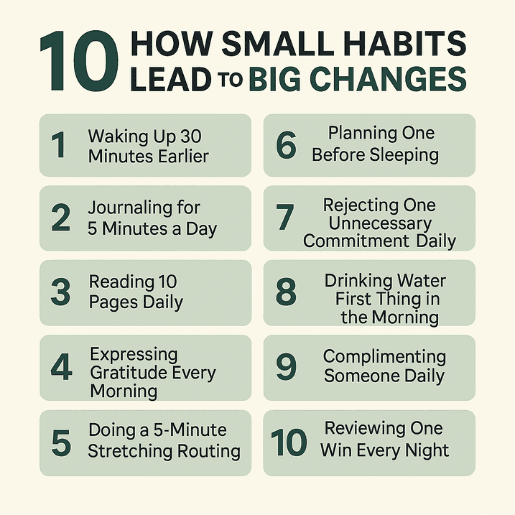 10 How Small Habits lead to Big Changes
